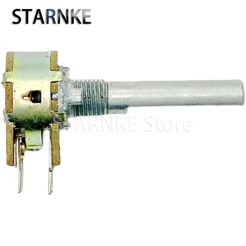 2PCS 16 Type B10K Single-link 5-Pin Audio Speaker Volume Potentiometer With Switch 10-point step-by-step 30mm Handle