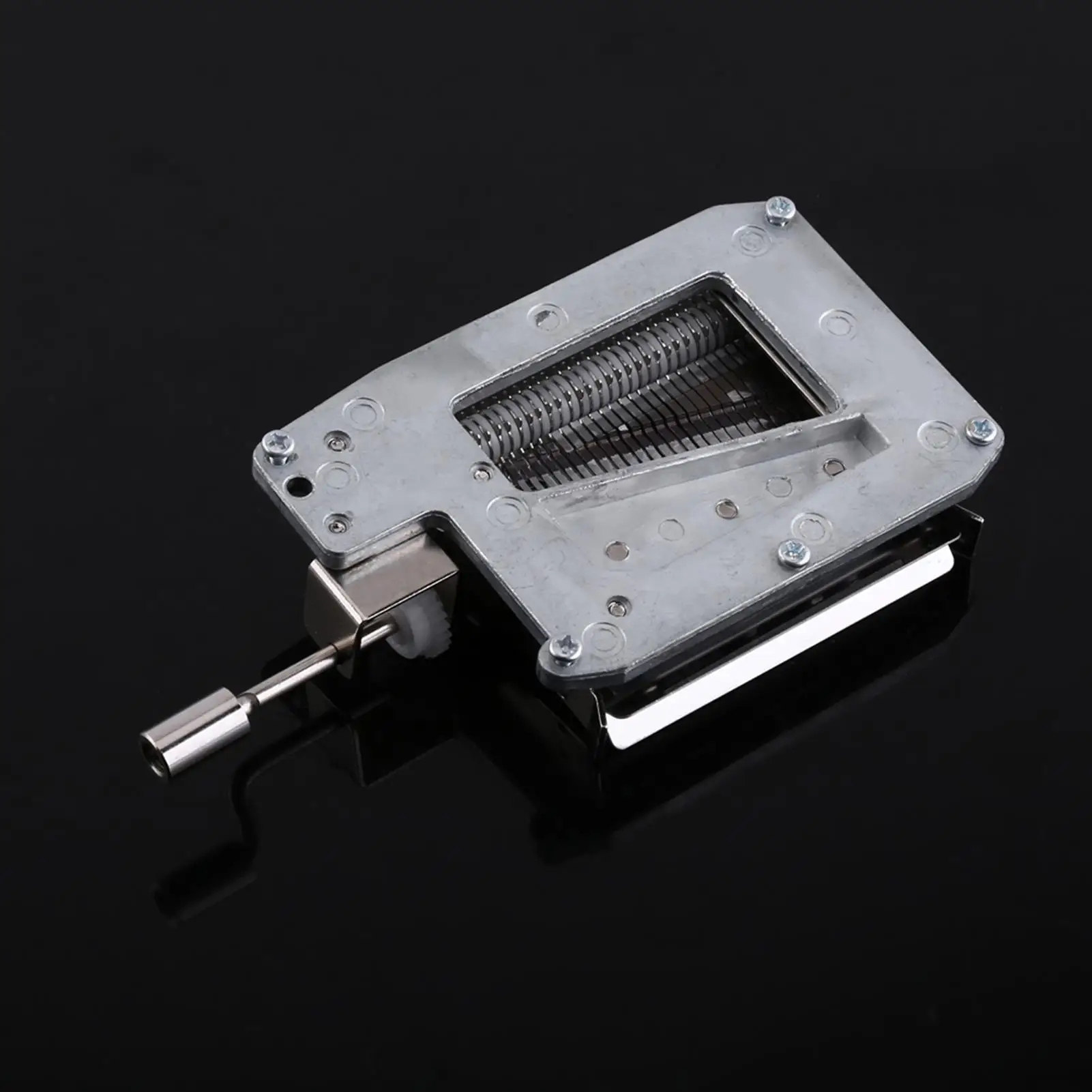 DIY 30-Note Hand Crank Music Box Movement Kit-Zinc Alloy & Paper Strips for Songs
