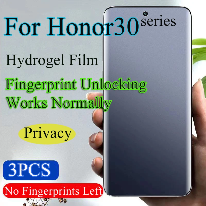 

Honor30Pro+ Soft Screen Protector For Huawei Honor 30Pro HonorX40 Privacy Hydrogel Film Honor V40 Fingerprint Unlocking Works