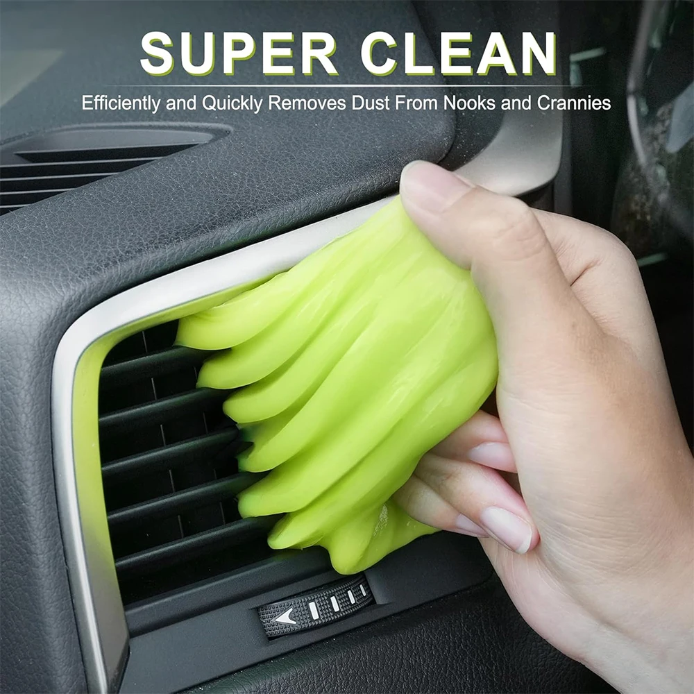 2pcs Car Cleaning Gel Dirt Dust Remover for Air Vent Keyboard Gap Antibacterial and Universal Magic Mud for SKODA Fabia Leon