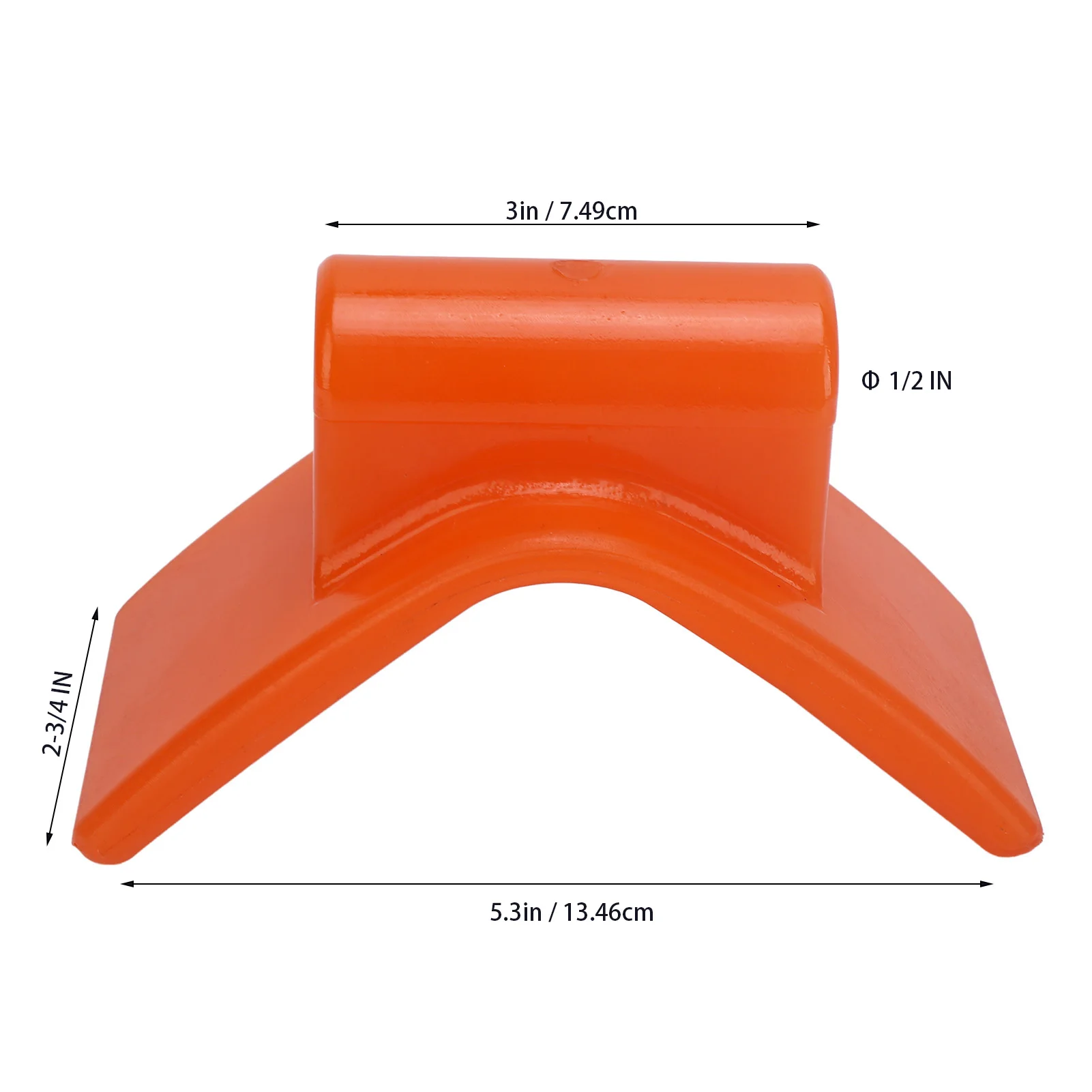 Boat Trailer Bow Stop 3in Width 1/2in Mounting Hole 5.3in V Span Orange For Boat Trailer Bow Stop