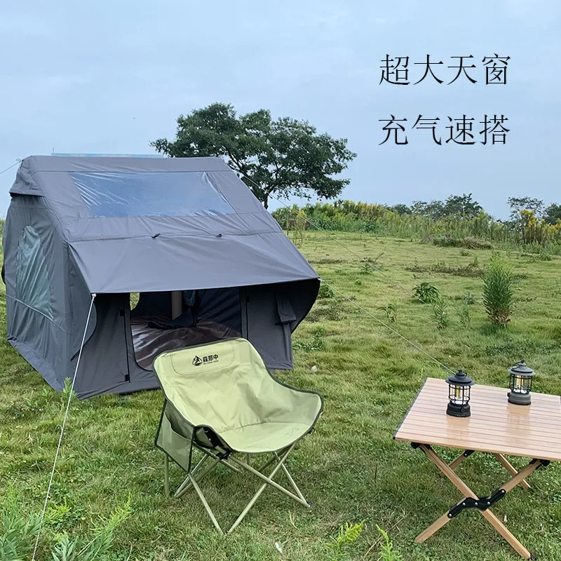 

Extra large skylight inflatable tent, outdoor rain proof, portable, no need to build inflatable camping tent, thickened two pers