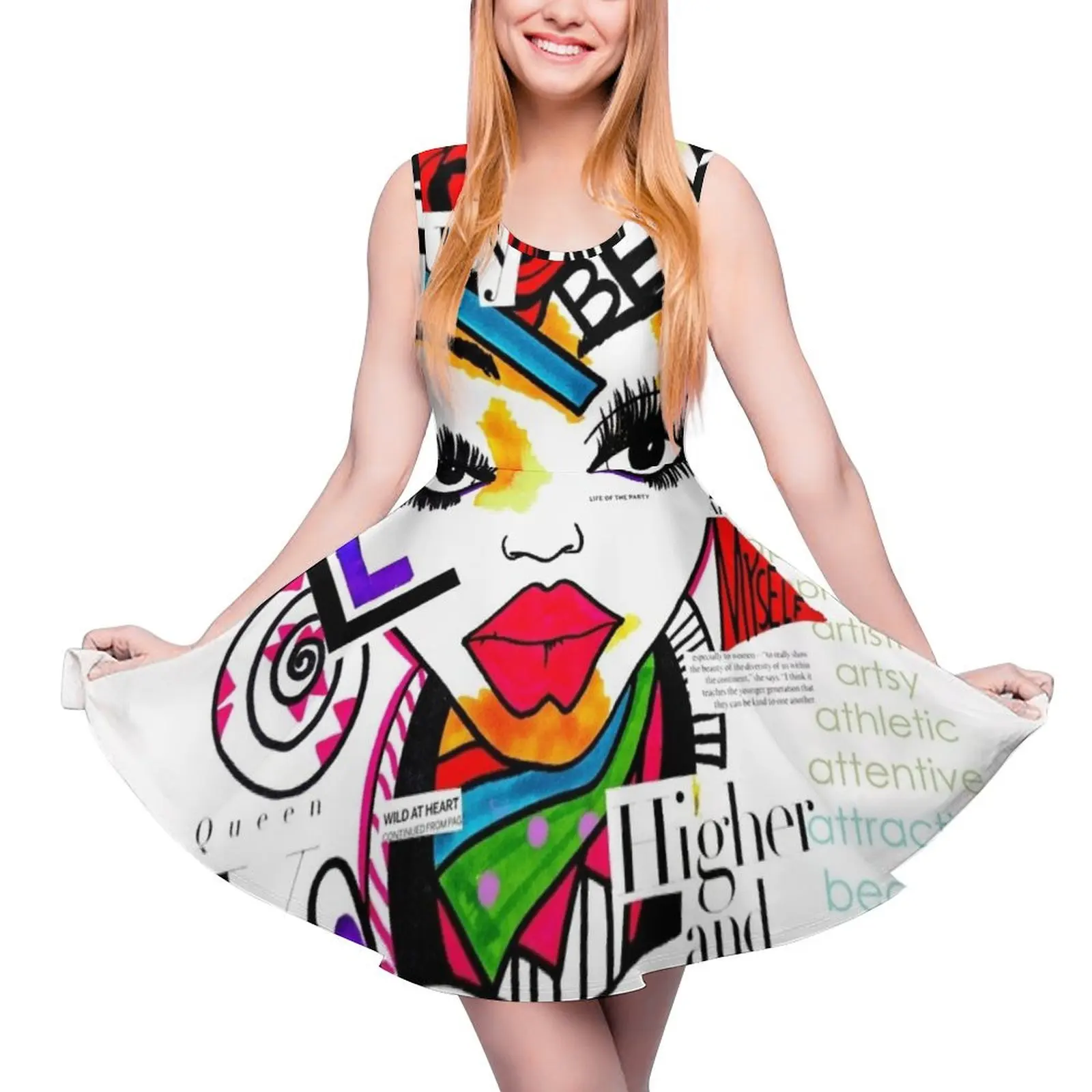 

ARTFIRMATION COLLECTION - BEING ME Round Neck Dress Woman clothing Summer dresses for women