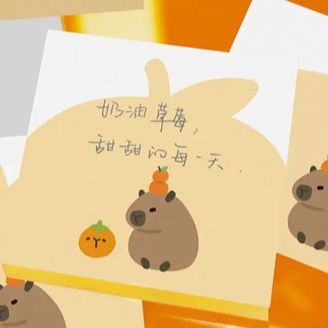 100 Sheets Message Notes Capybara Capybara Memo Pad Cartoon Posted Sticky Notes Cute Kawaii Notepad Office 2