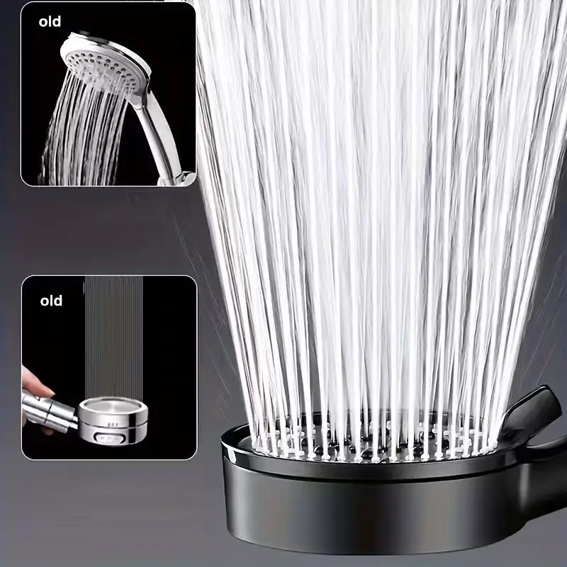 1PC High Flow Handheld Shower Head with 5-Mode Pressurized for Bathtub Portable Adjustable Spray Handheld Shower Head
