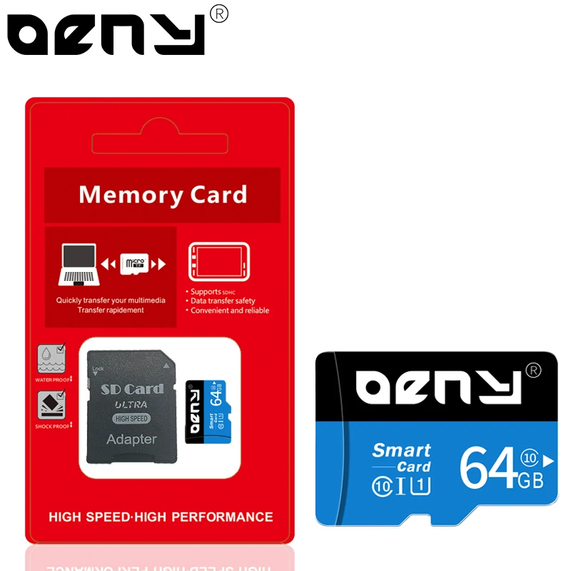 휴대폰용 마이크로 메모리 SD 카드, 플래시 클래스 10, 128GB, 64GB, 32GB, 16GB, 8GB, 128GB, 64GB, 16GB, 8GB