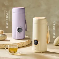 Bouilloire électrique de 550ml, tasse chauffante Portable, Pot d'eau bouillie multifonctionnel, théière intelligente, bouilloires à température réglable, prise ue 6