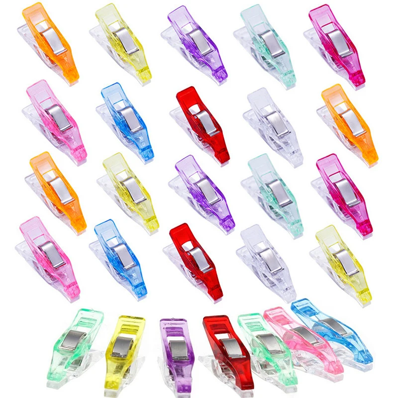 50PCS Sewing Clips for Fabric and Quilting Multipurpose Colorful Craft Clips Mini Binding Clamps DIY Sewing Tools Accessories 20pcs multicolor plastic clips binding clips hemming sewing craft clamps sewing accessories crafts sewing clips tools