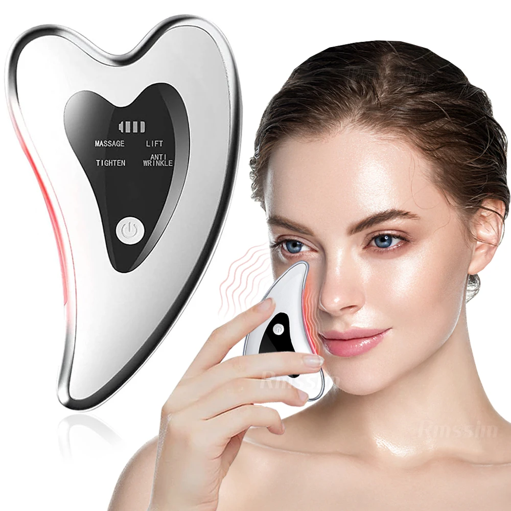 Electric Gua Sha Face Massager Heated Vibration Facial Scraping Tools