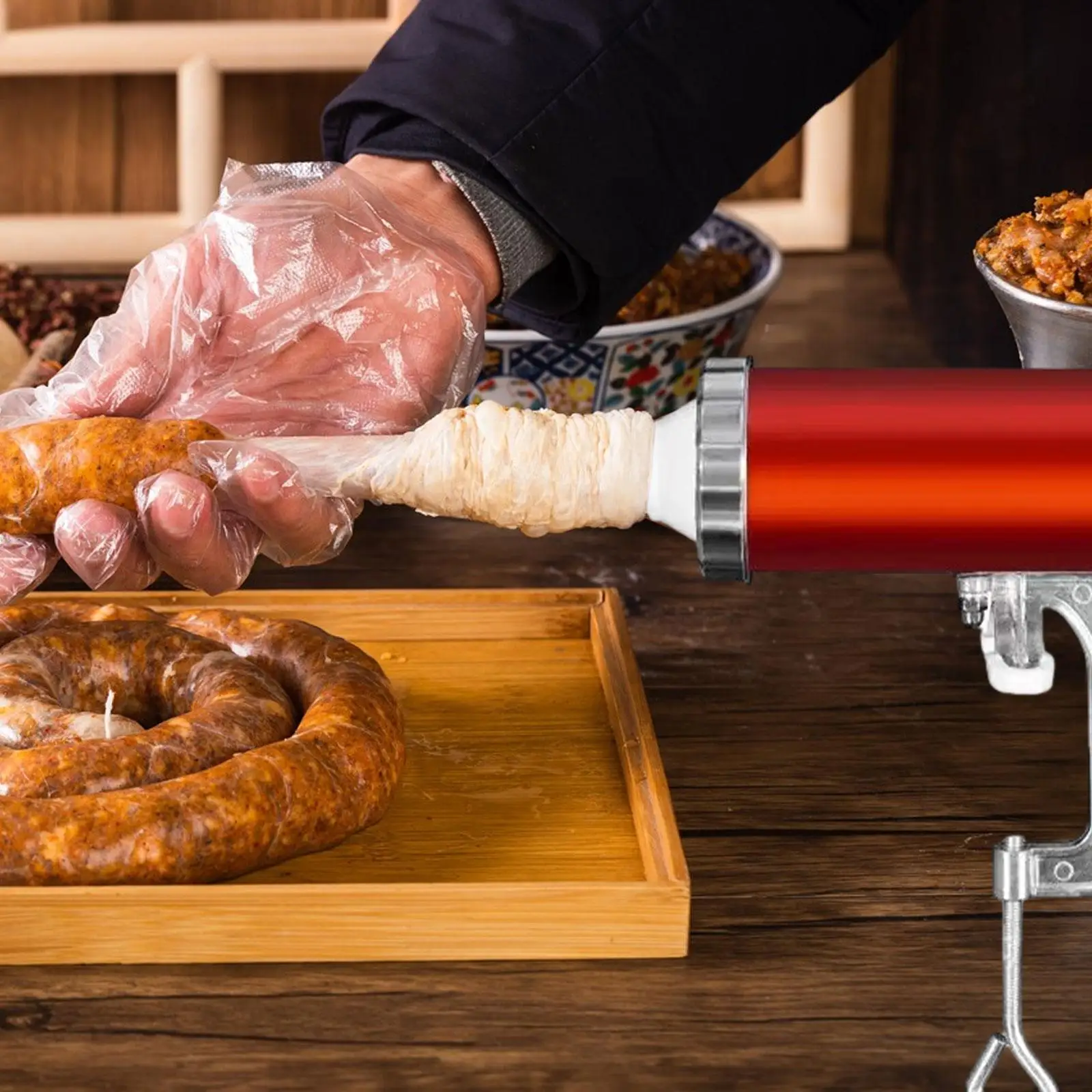 

Колбасный шприц, портативный наполнитель для мяса, салями, устройство для приготовления мяса, наполнитель для празднования, домашние сосиски, семейный праздник для семейного воссоединения