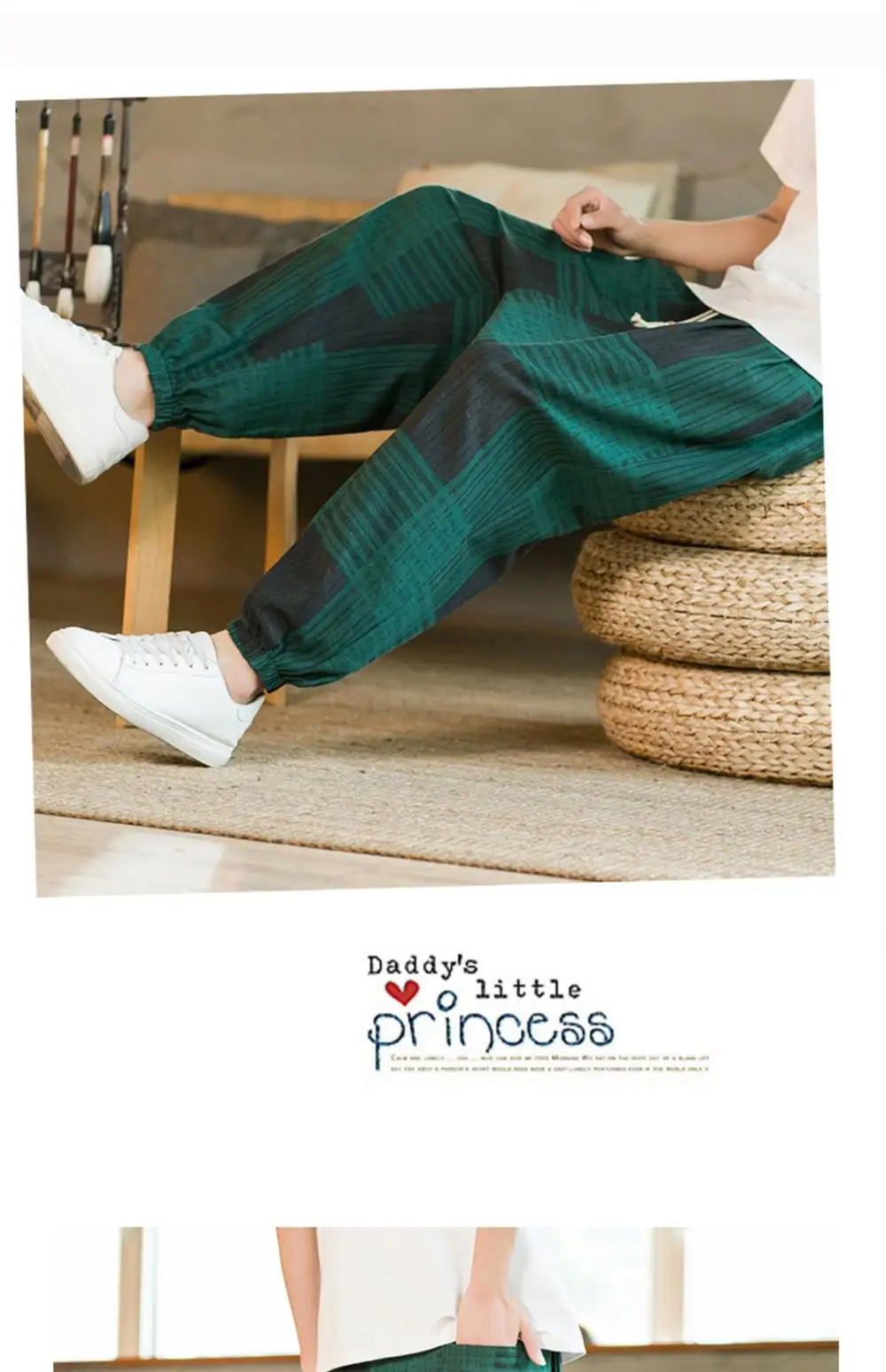 Description Picture 4 of itemSpring Summer Baggy Harem Pants Unisex Jogger Wide Leg Pants Men's Clothing Harajuku Slacks Sweatpants Casual Fashion Trousers