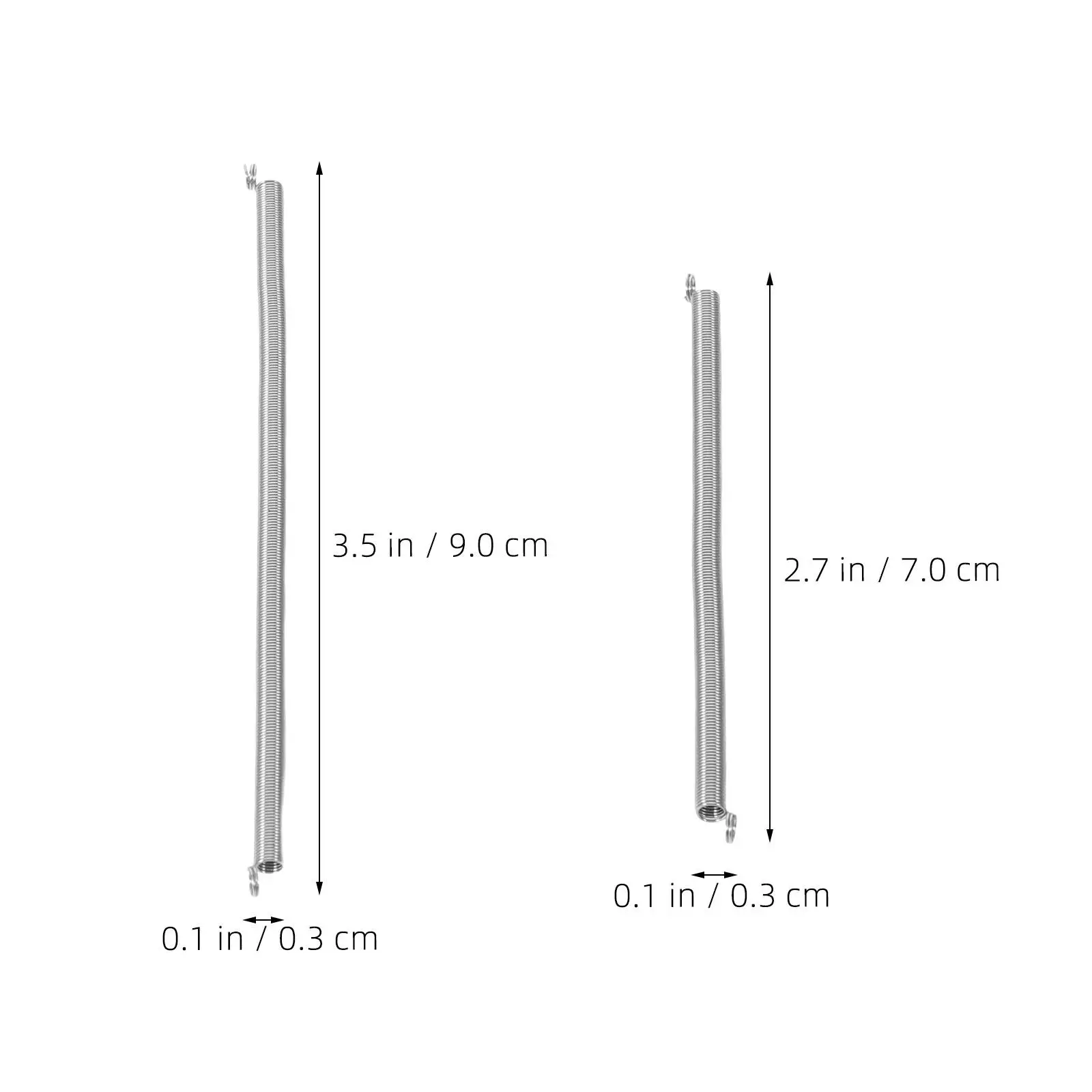 4Pcs 사무실 데스크탑 스테이플러 교체 및 공예 프로젝트용 스테인레스 스틸 더블 후크 연장 스프링 후크 장력 스프링