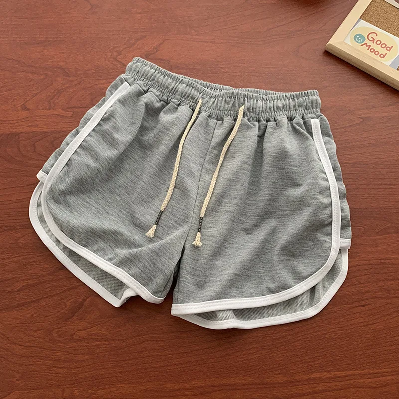 Women Golf Shorts Summer Drawstring Wide Leg Sweat Short None Elastic Lace Up Shorts Fitness Running Loose Casual Sports