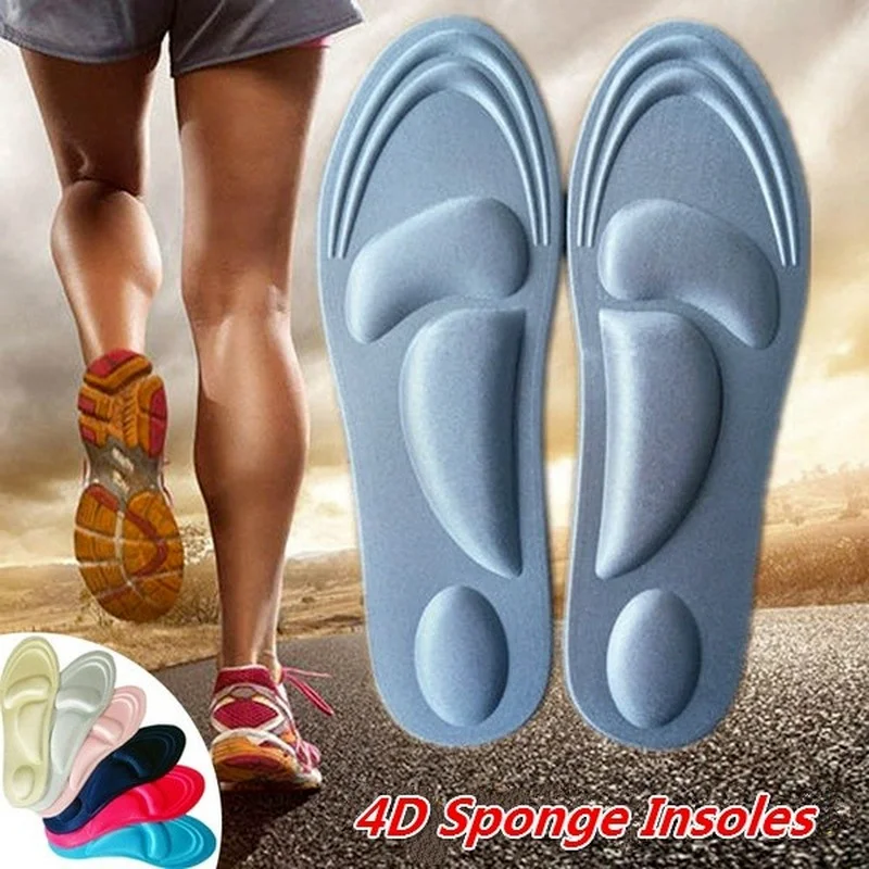 

4D Memory Foam Shoes Insole Breathable Pain Relief Massage Fasciitis Cushioning Insoles Feet Arch Support Sports Pads Women Men