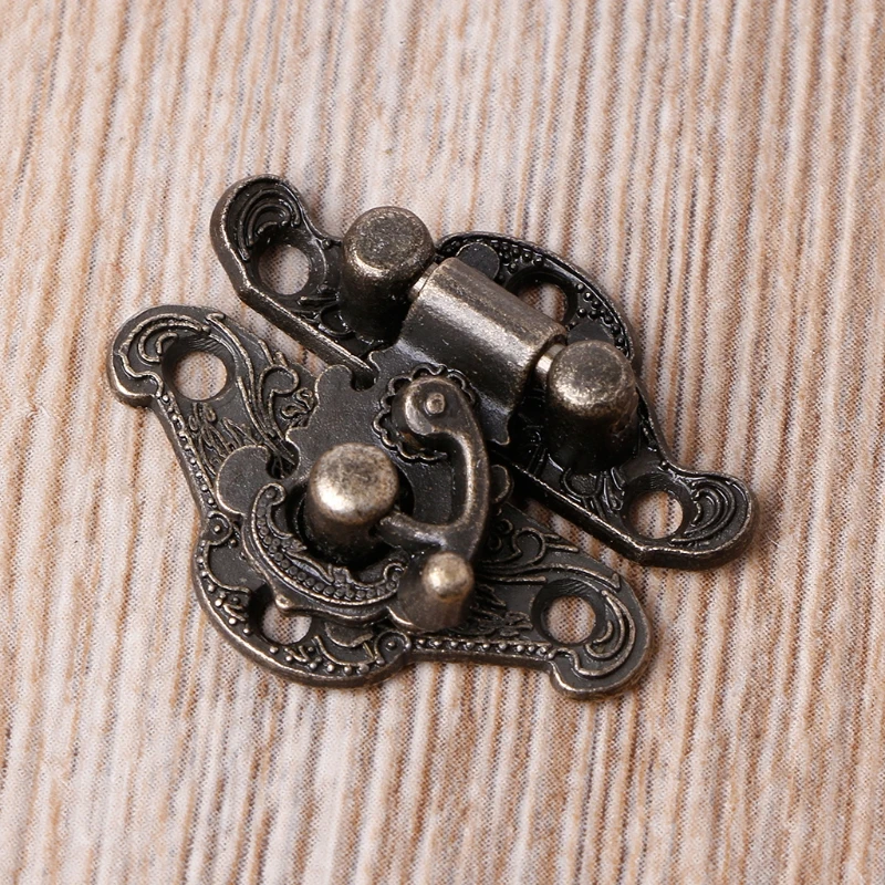Description Picture 5 of itemVintage Zinc Alloy for Latch Hasp Pad Chest Lock Plate For Wood Jewelry Box Cabi