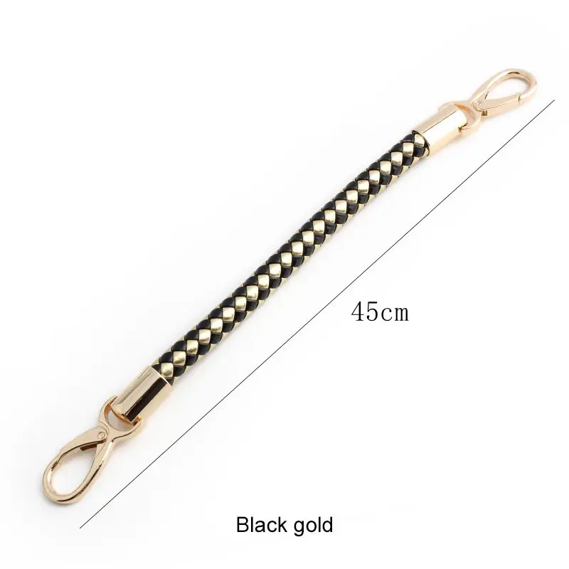 30-45-60 cm Colorful PU Leather Bag Handle Colored Replaceable Leather Shoulder Strap Handbag Weave PU Metal Buckle Accessories