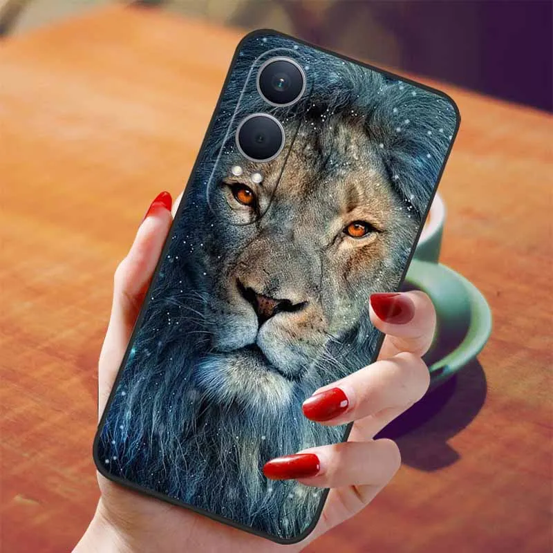Oneplus Nord CE4 Lite Black TPU Silicone Soft Case with Wolf Design