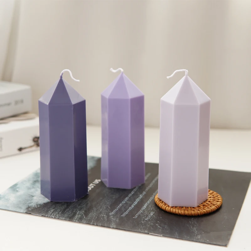 Hexagonal Honeycomb Silicone Candle Molds - Column Shape For Resin, Wax, Soap Making Crafts