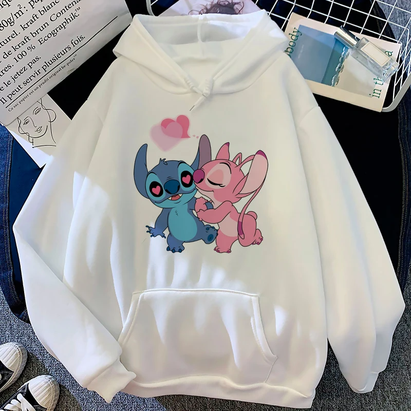 thumbnail image 1 of Disney-Sudadera con capucha de Lilo Stitch para hombre y mujer, ropa de calle con estampado de Anime Kawaii, de Manga corta, 1 of 5