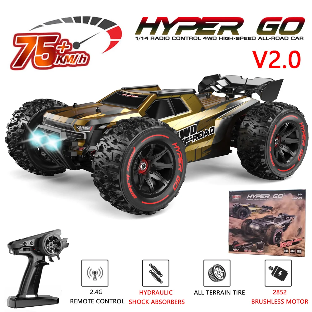 Mjx Hyper Go 14209 14210 1/14 Brushless Rc Car 2.4G 4Wd Elettrico Ad Alta Velocità Fuoristrada Telecomando Drift Monster Truck Per Bambini