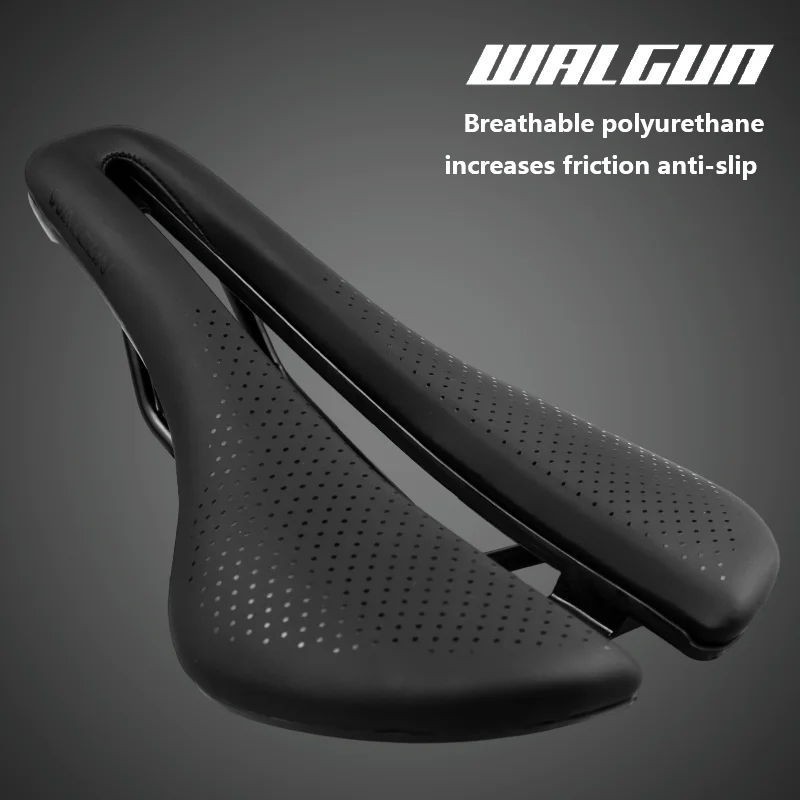 WALGUN Hohl Fahrradsattel PU Wasserdicht Aerodynamisches Fahrradkissen Stoßdämpfung Fahrradsitz MTB Rennrad Sitzzubehör – Detail 7