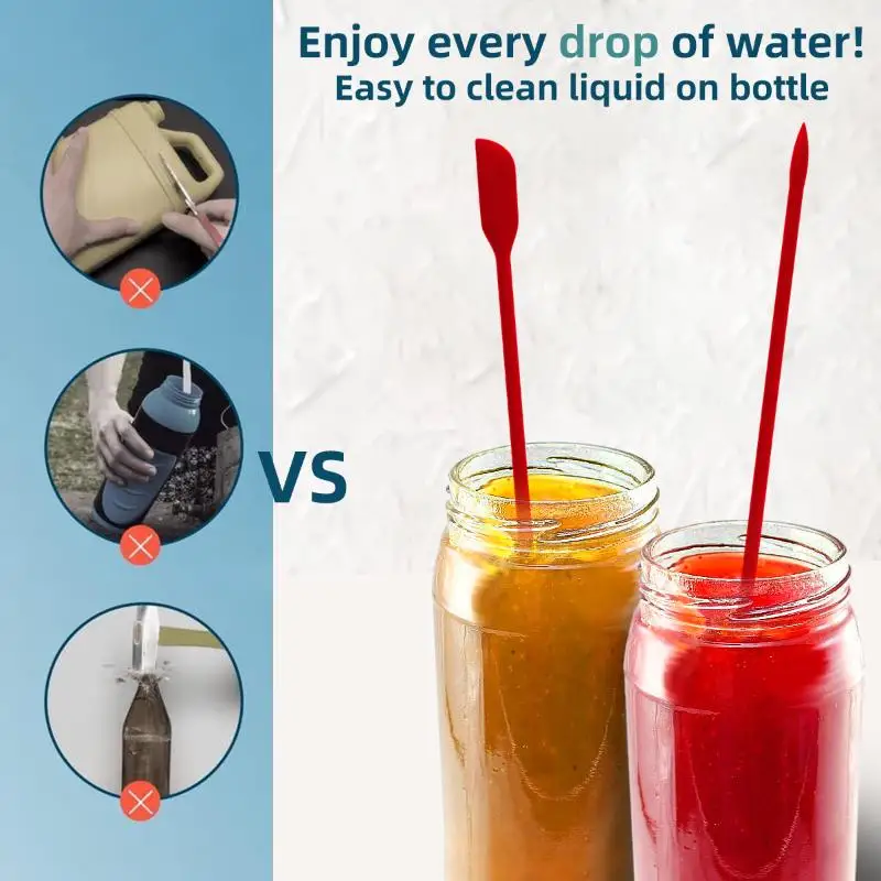 Description Picture 4 of itemã€”CC11ã€•3 Pcs Mini Silicone Spatula Set Heat Resistant Multiple Sizes Jar Bottles Kitchen Silicone Baking Double-headed Scraper