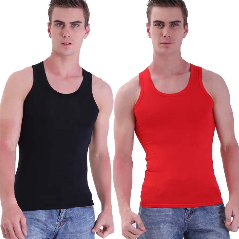 Men's Sleeveless Slim Fit Vest Gym Casual Tank Tops Bodybuilding Fitness Summer High Quality Undershirt Muscle Singlet Clothing