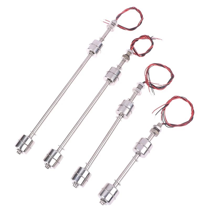 Water Level Switch Liquid Level Sensor 100-400mm Stainless Steel Double Ball Float Switch Tank Liquid Water Level Flow Sensor Water Level Controller 10W 220VDC