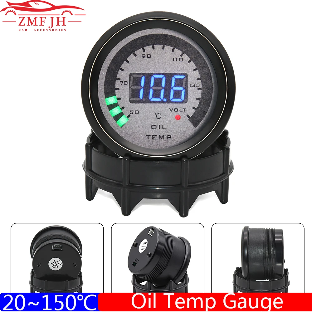 20150℃ Oil Temp Meter With Sensor 1/8npt For Universal Auto Car Gauge