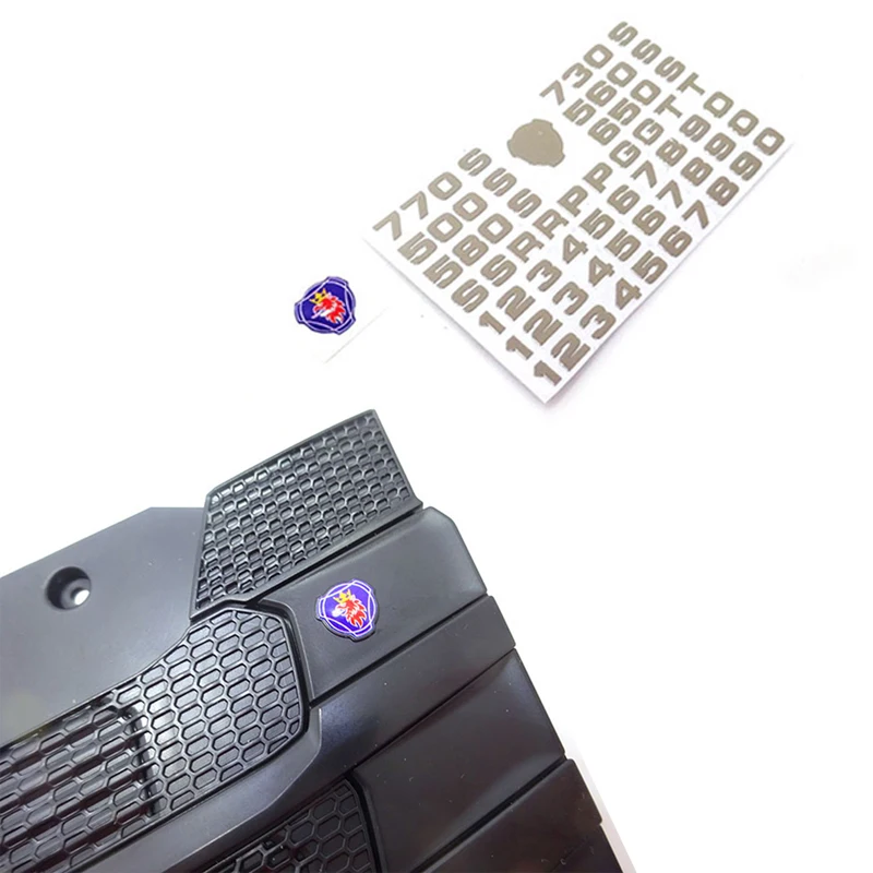 1 Set Mini Crystal Mark Sticker for 1/14 Tamiya RC Truck Trailer Tipper Scania 770S DIY Parts 1