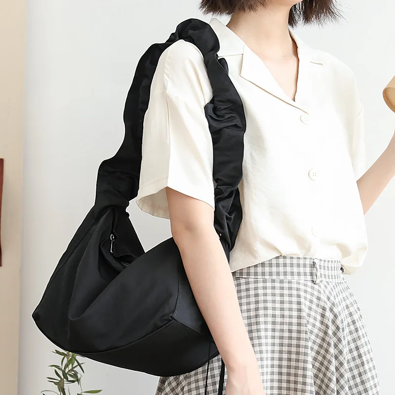 Canvas Shopping Bag High Capacity Women's Crossbody Bag Female Reusable Casual Lightweight Shopper Shoulder Handbags Big Tote