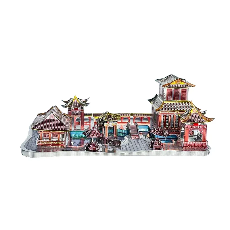 Exquisite Suzhou Garden 3D Metal Puzzle Kit - DIY Laser-Cut Jigsaw Toy