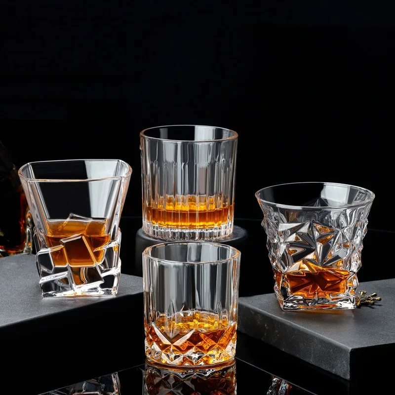 Wine Glass Transparent Whisky Glass Lead-free Cups High Capacity Vodka Wine Bar Party Beer Glass Brandy Cup Drinkware