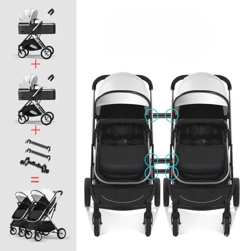 Baby stroller lightweight folding shock absorber detachable double children's carriage