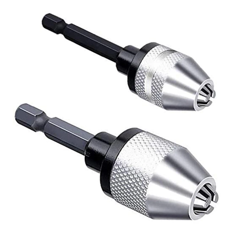 wood router table Hot 2 Pcs Hex Shank Keyless Drill Chuck 1/4 Inch Fast Change Adapter Converter Drill Adapter (0.3Mm-3.6Mm 0.3Mm-6.5Mm) best router for woodworking