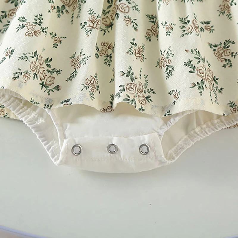 Floral Baby Jumpsuit Thin Style Toddler Girls Clothes