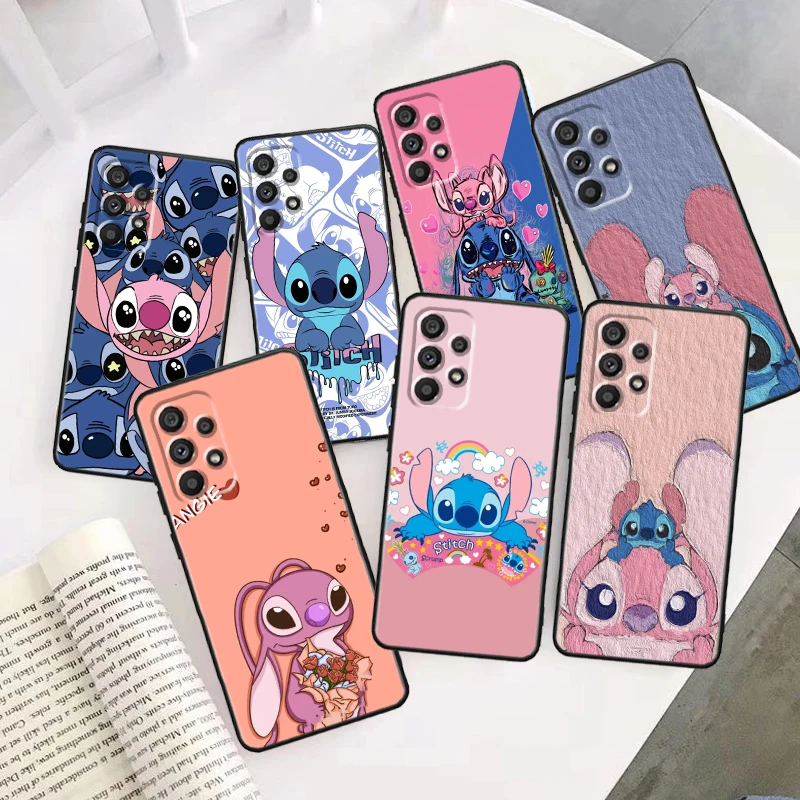 

Couple Stitch Anime Disney For Samsung A53 A52 A33 A32 A51 A71 A21S A13 A73 A50 A22 A23 A03 S A72 A54 A12 5G Black Phone Case