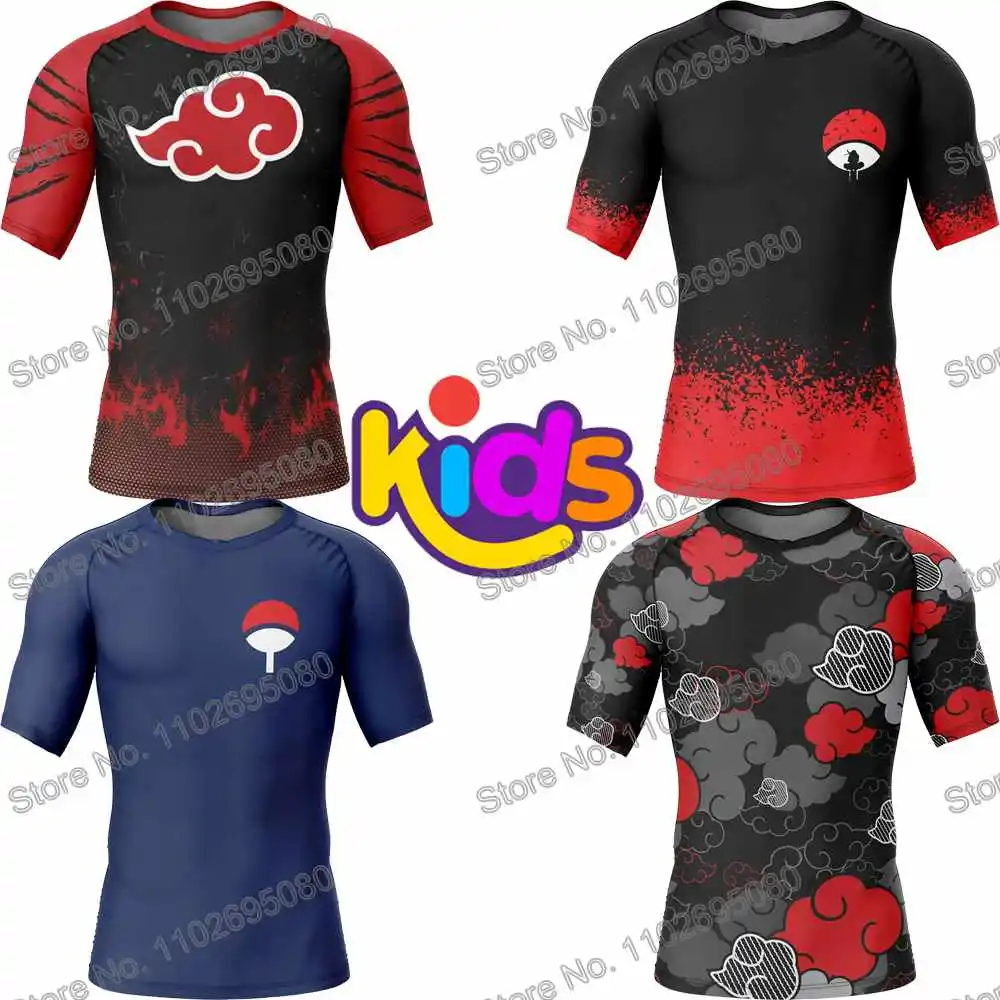 Kids Cartoon Surf Clothing BJJ MMA Boys Popular Anime Rash Guard Diving T-Shirt Tight Swimwear Summer Beach Floatsuit Girls Tops