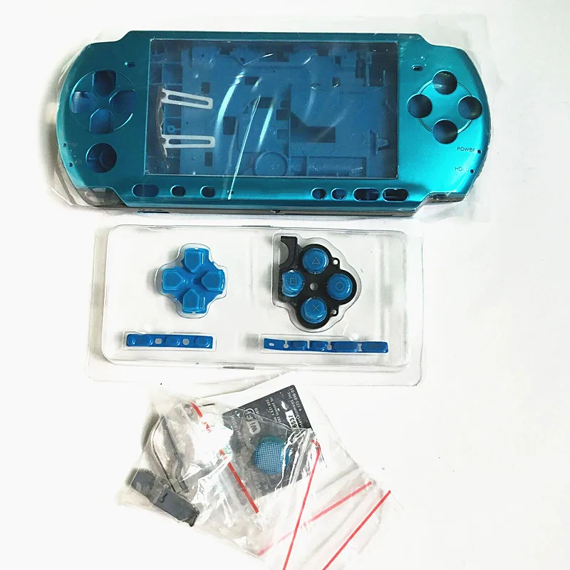 Sky Blue Full Housing Shell Case Cover Repair Part Replacement Shell Kit for PSP 3000 Game Console