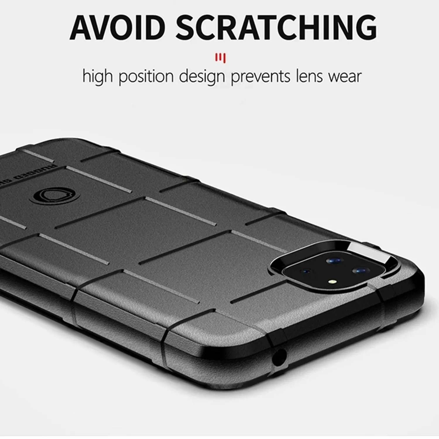 Shockproof Shield Matte Back Cover - Heavy-Duty Armor Phone Case