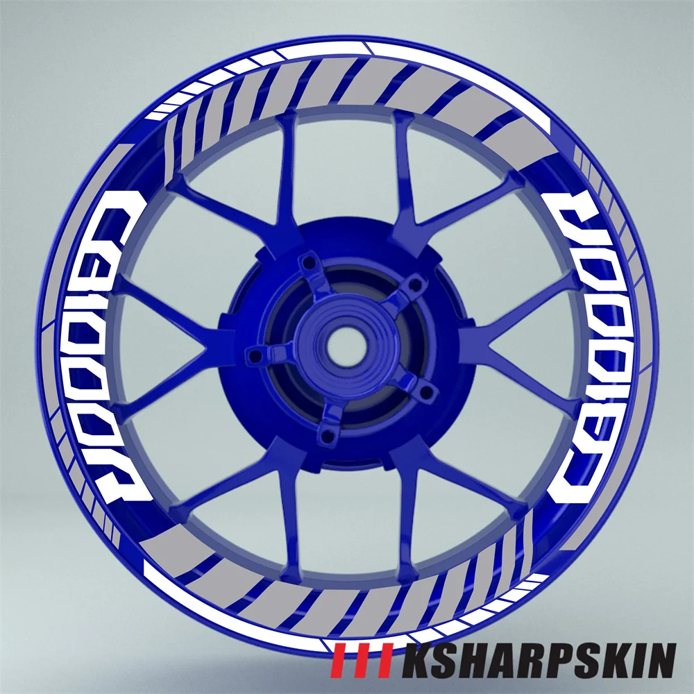 

Multiple color choices Motorcycle Tire waterproof wheel logo stickers reflective stripe moto decals for HONDA CB1000R