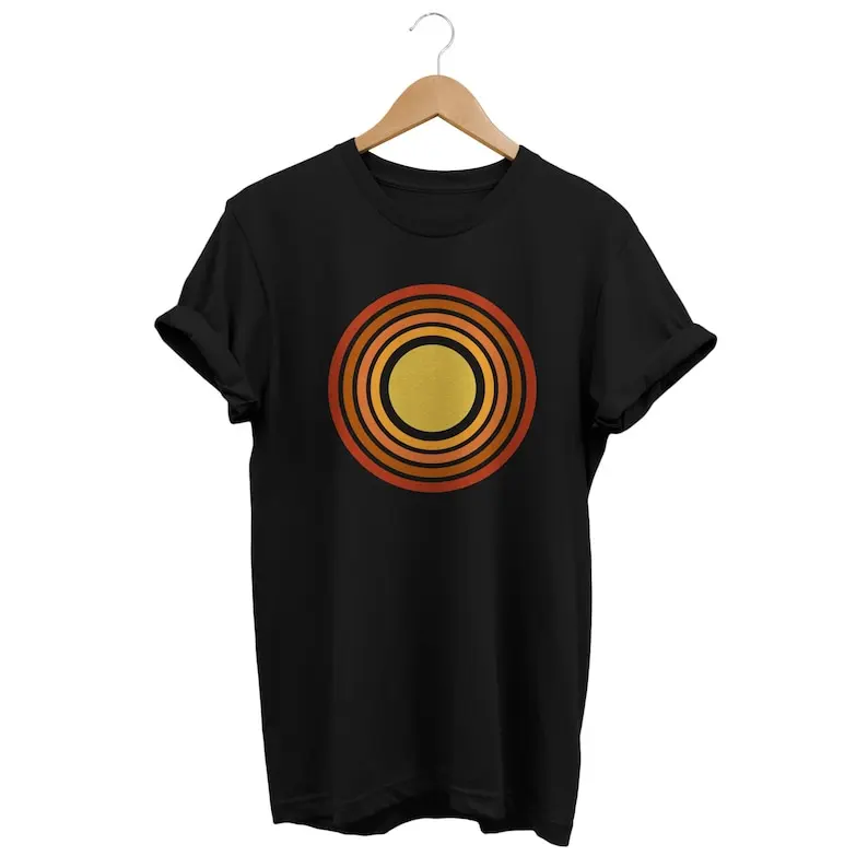 

Abstract Sun Festival Vibes: Geometric Artsy Top