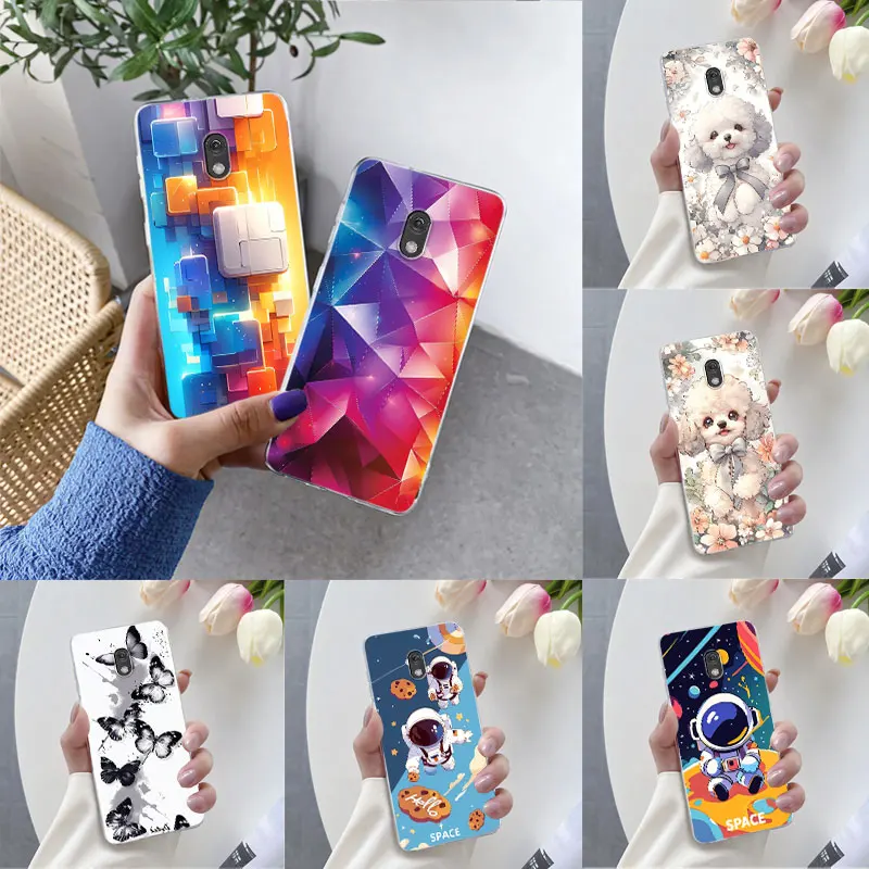 Luxurious Butterfly Flower Clear Soft Silicone Protective Phone Case