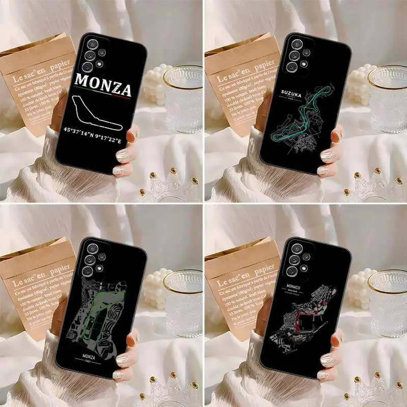 Monaco Formula 1 Racing Circuit Phone Case Per Samsung A80 A91 A21 A22 A30 A20 A31 A32 A40 A42 A51 A70 A71 A72 4G 5G A50 S