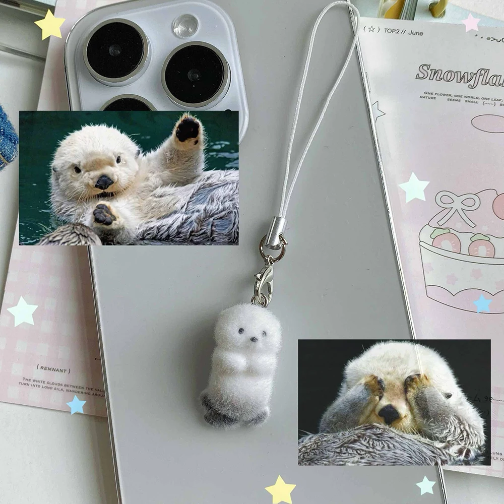 Set of 5 Adorable Sea Otter Resin Charms