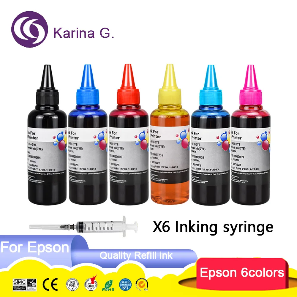 6Color/100ML 312XL 378XL T0851 T0821 T0791 81N Refill Dye Ink for Expression Ph