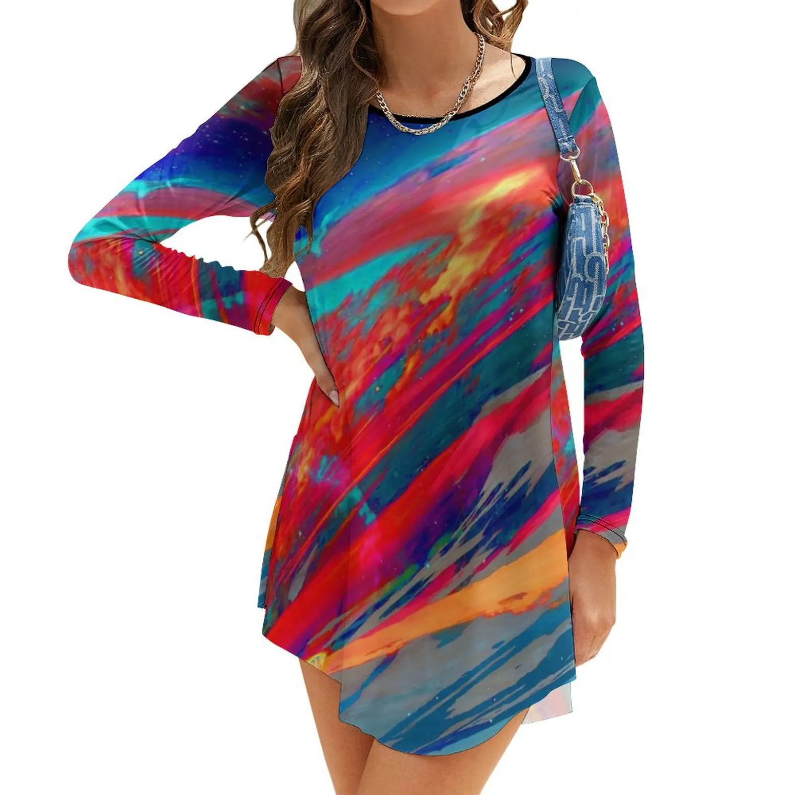 

Nebula Long-Sleeve Dress summer woman dress 2024 prom dress