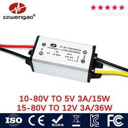 Universal Buck Module Step - Down Power Converter Regulator with LED Voltage Transformer (15 - 50V to 12V 2A)