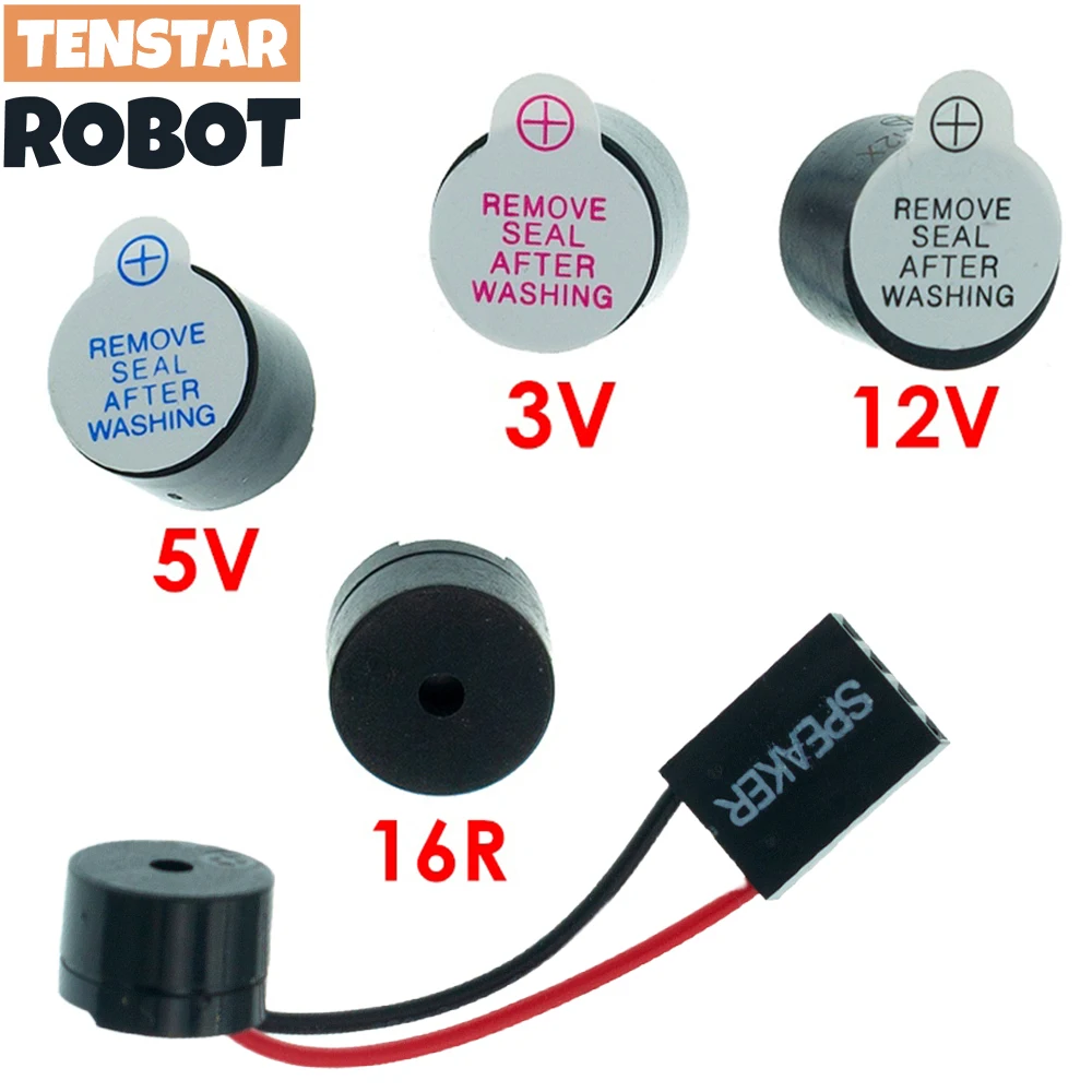 10PCS Active Buzzer 3V/5V/12V/16R TMB12A03 TMB12A05 TMB12A12 Magnetic Long Continous Beep Tone 12095 12*9.5mm Mini Plug Speaker mini plug speaker mini speaker electronic buzzer