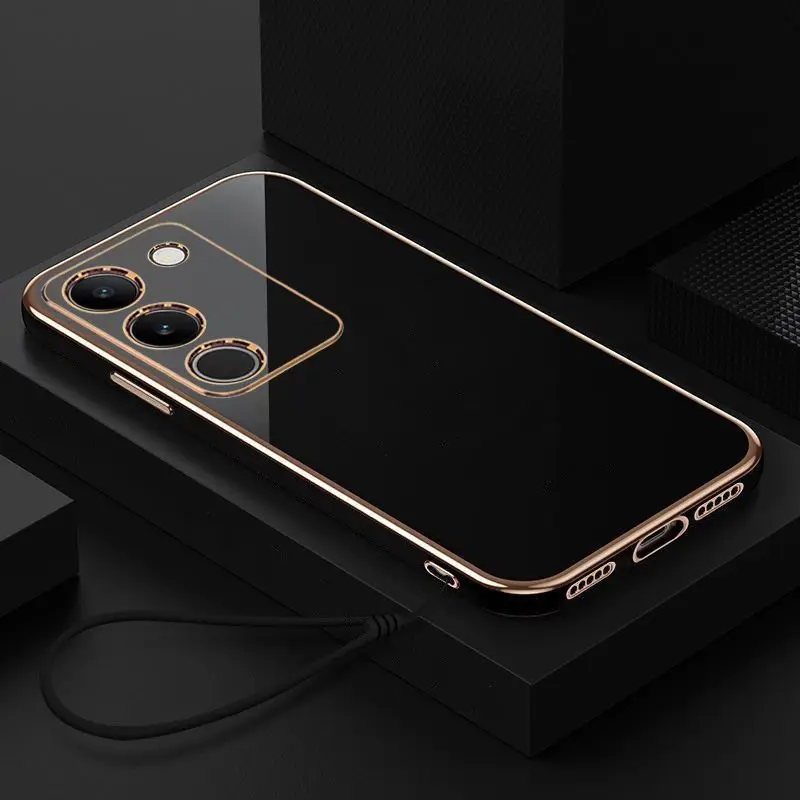 Luxury Square Plating Shockproof Phone Case with Enhanced Protection